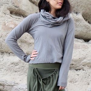 Gaia Conceptions Ewok Simplicity Cropped Shirt Grey